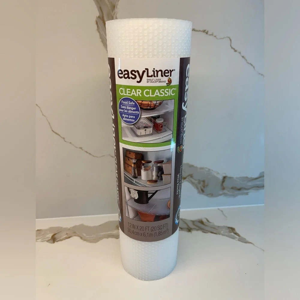 NWT Clear Classic® EasyLiner® Brand Shelf Liner - Clear, 12 in. x 20 ft.